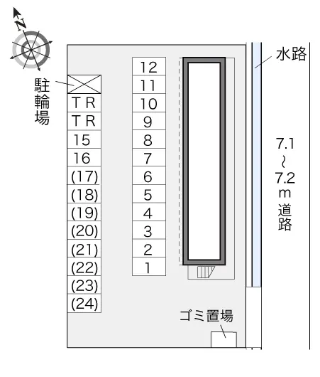 ★手数料０円★津市中河原　月極駐車場（LP）